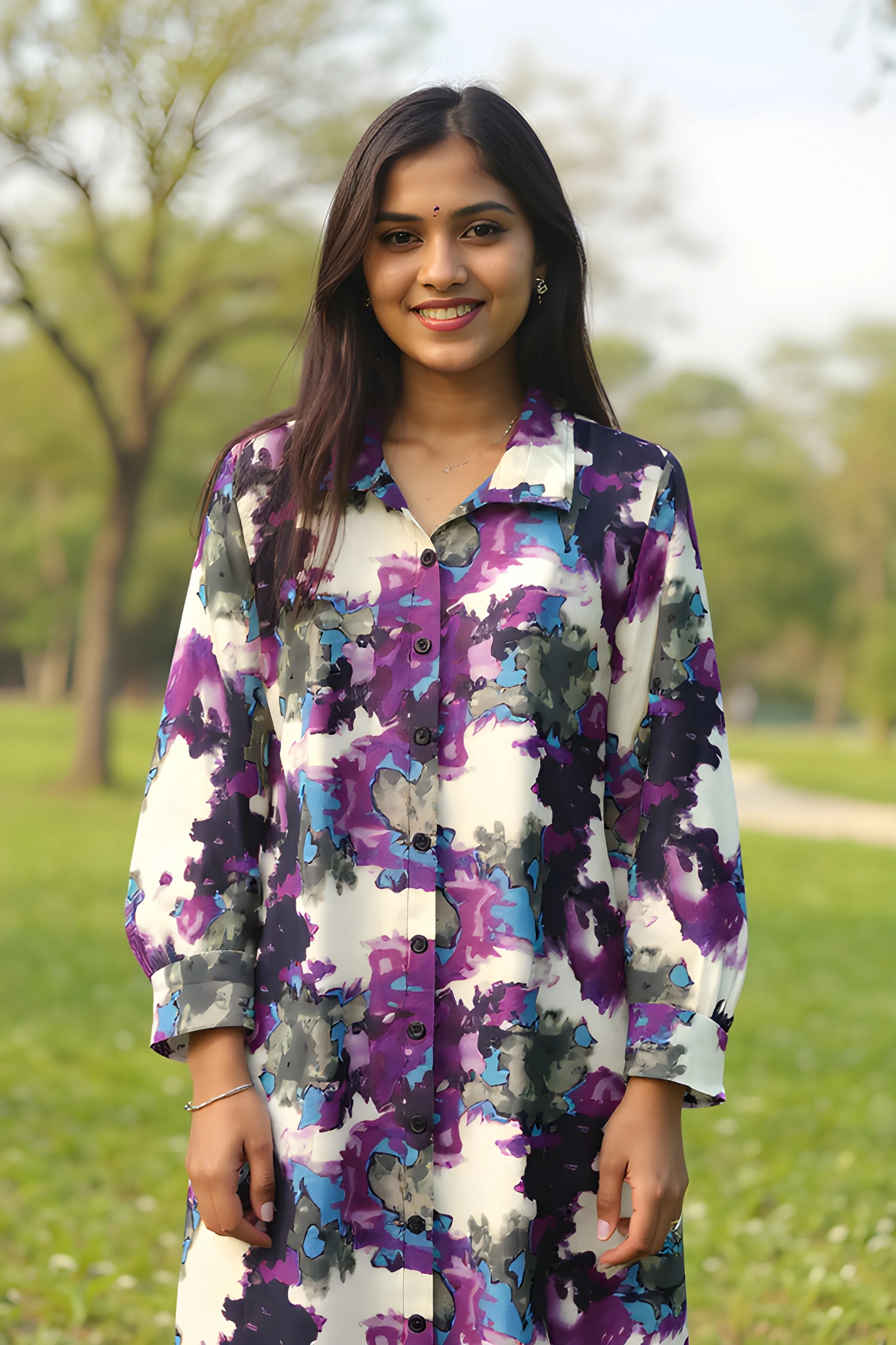 TrendyMom Abstract Print Shirt