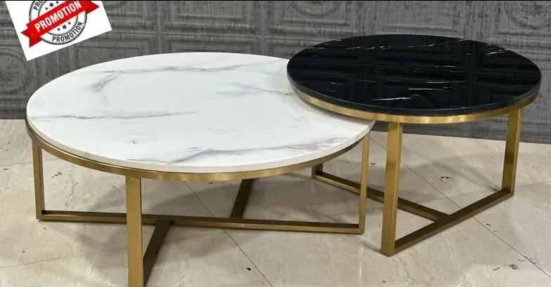 Black And White Centre Table Set