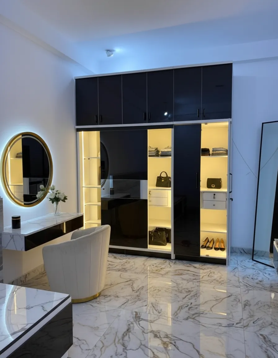 Modern Black and White Wardrobe