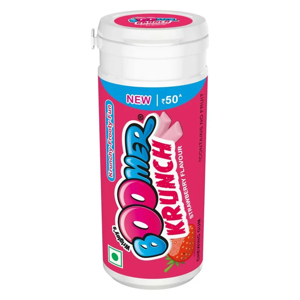 Boomer Krunch Strawberry Chewing Gum 28.8 g