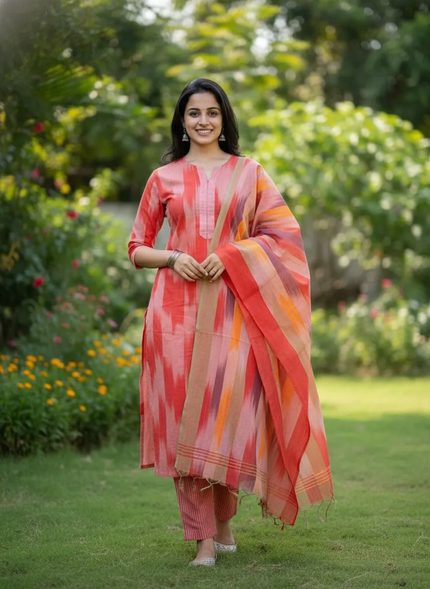 Coral Bloom Salwar Suit