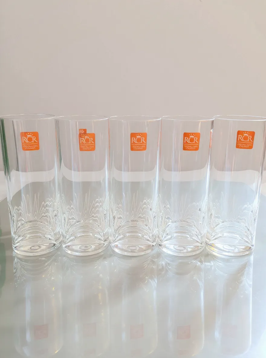 RCR Crystal Water Glass Set Of 6 Box