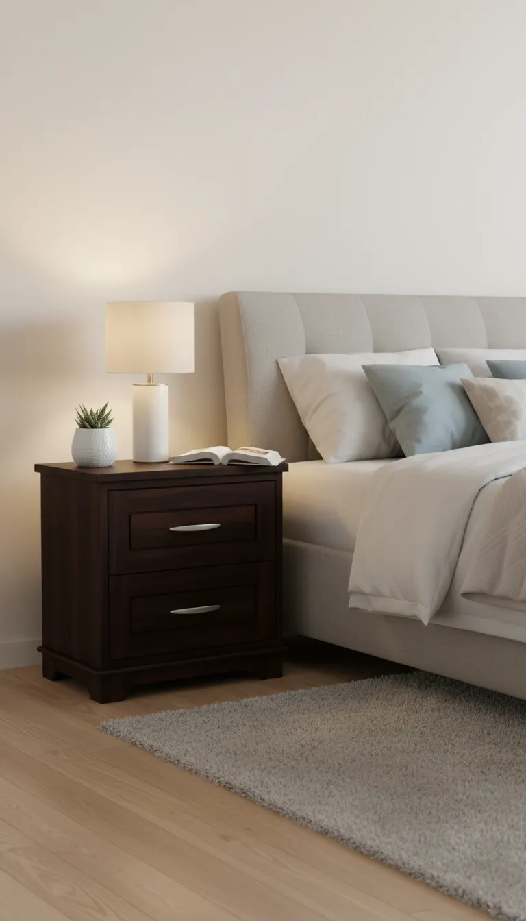 Elegant Wooden Bedside Table