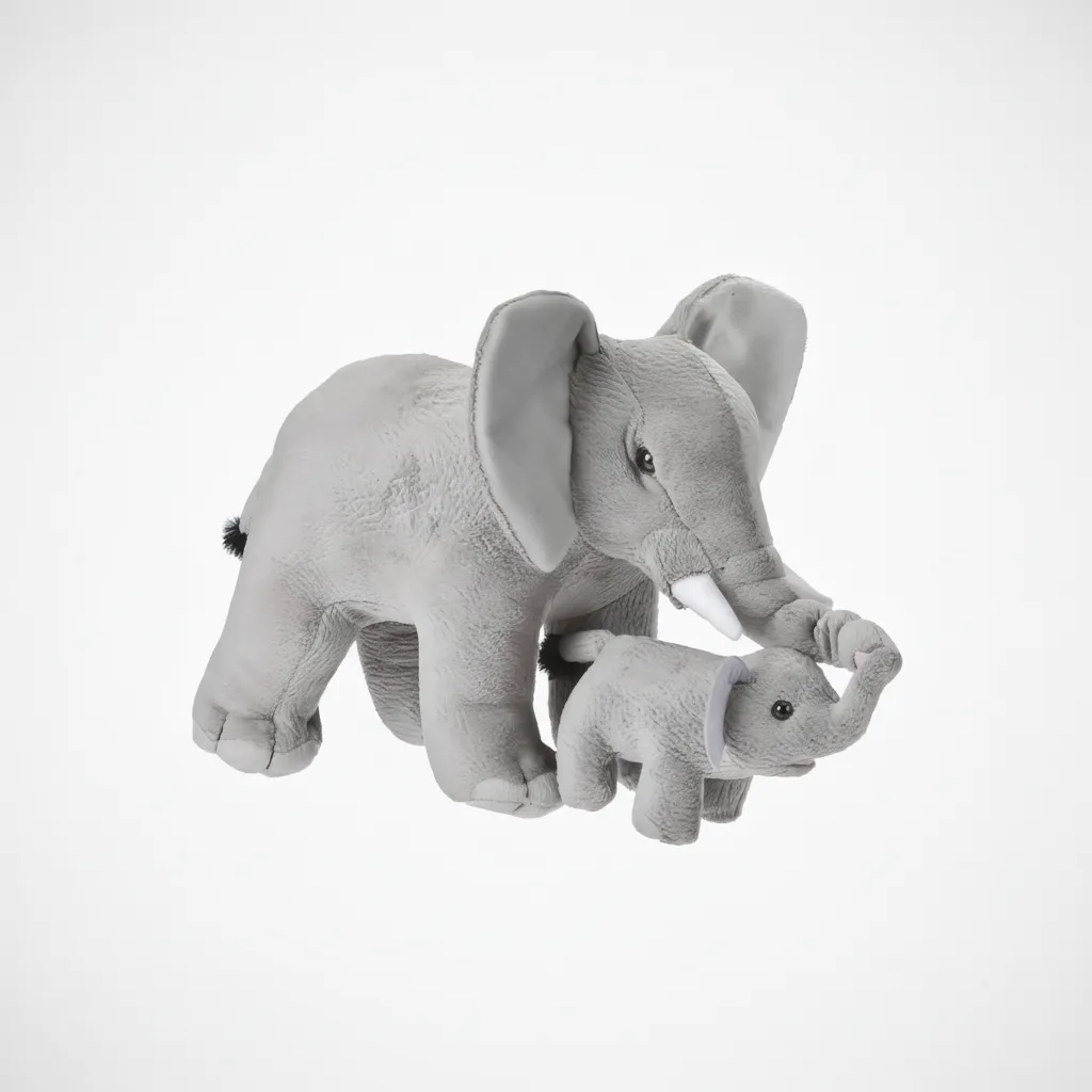 Mom & Baby Elephant 12" Wild Republic view 2