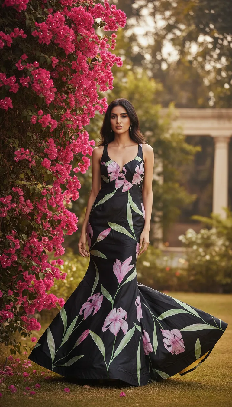 Floral Mermaid Gown
