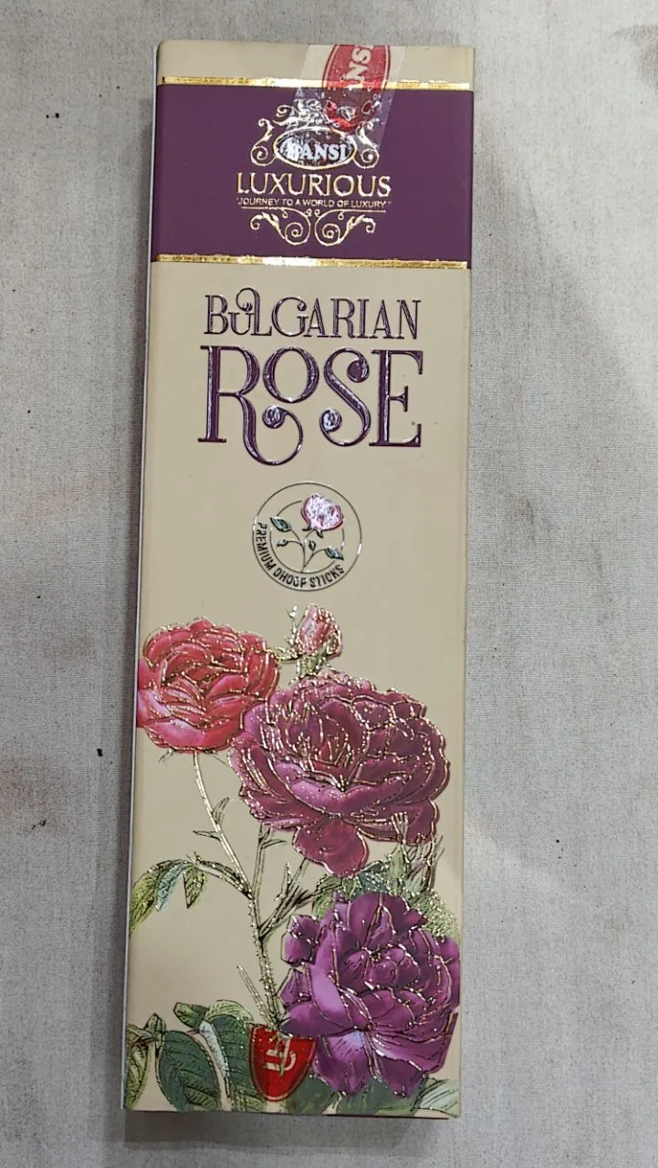 Bansi Luxurious Journey To A World Of Luxury Bulgarian Rose Premium Dhoop Sticks 100gm