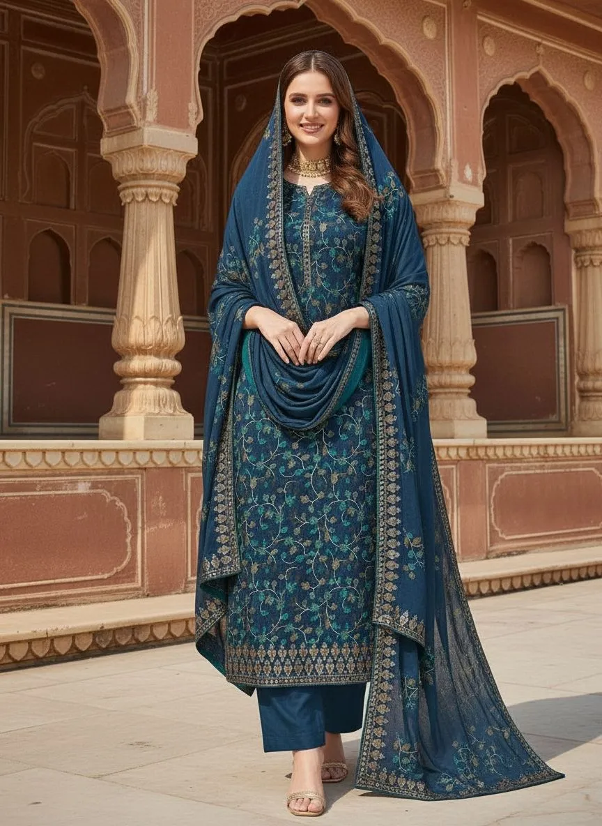 Embroidered Festive Suit Set
