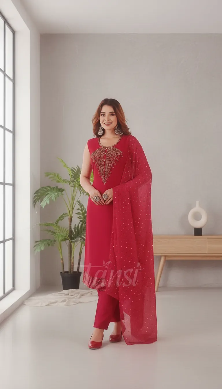 Embellished Kurta Suit