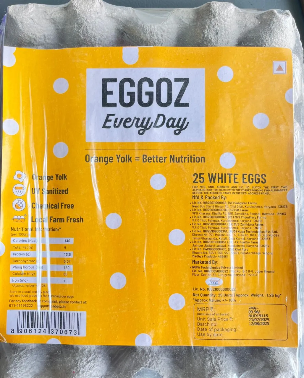 Eggoz EveryDay Eggs 25 Pieces