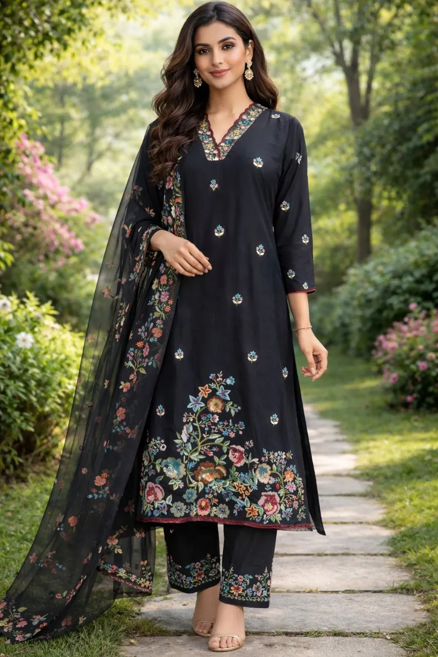 Floral Embroidered Salwar Suit