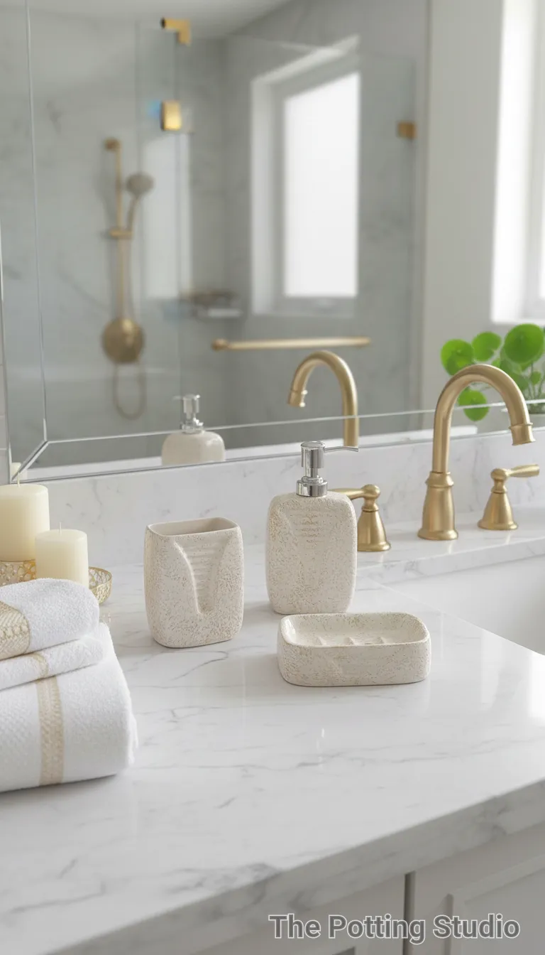 Ceramic Bathroom Set Of 3 Nos