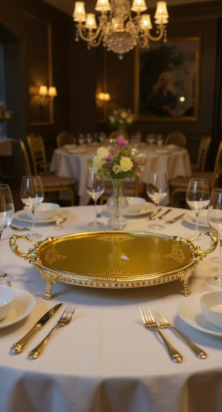 Ornate Gold Serving Tray