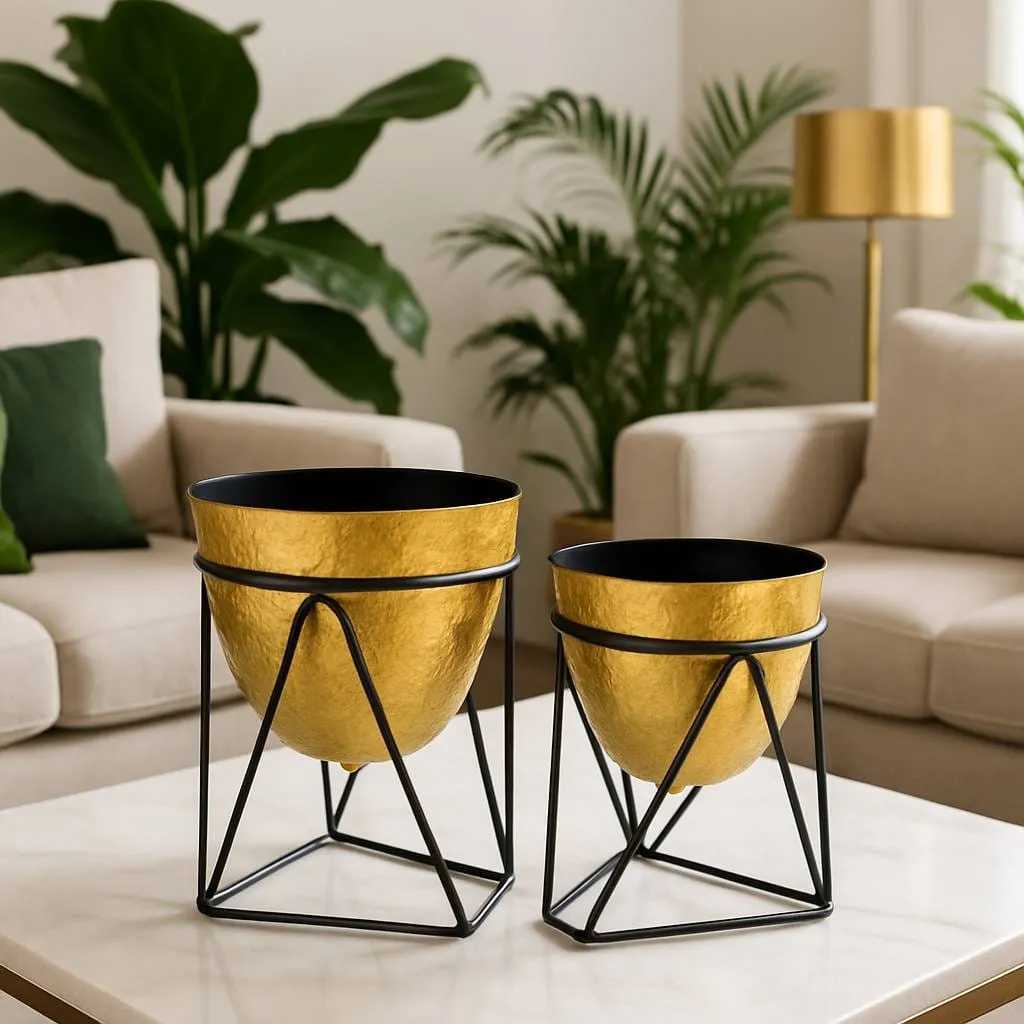Golden Decorative Pots