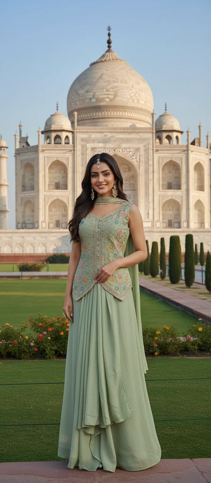 Embroidered Sharara Set