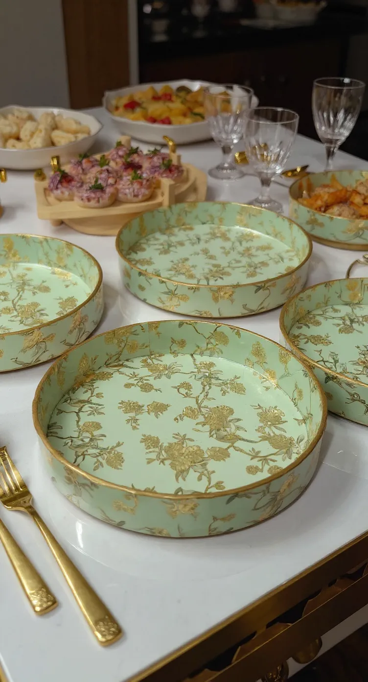 Decorative round Serving Trays
