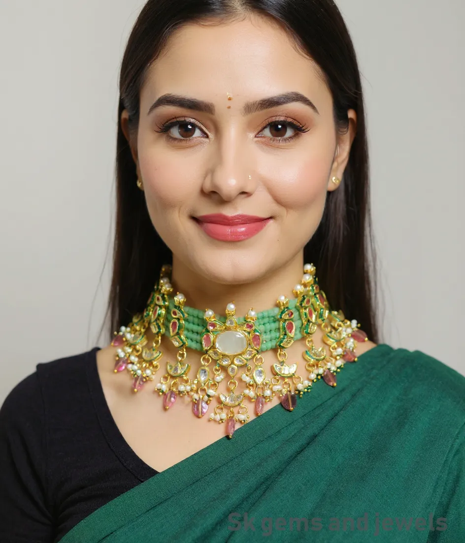 Gemstone Embellished Necklace