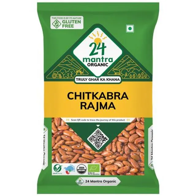 24 Mantra Organic Chitkabra Rajma 500 g