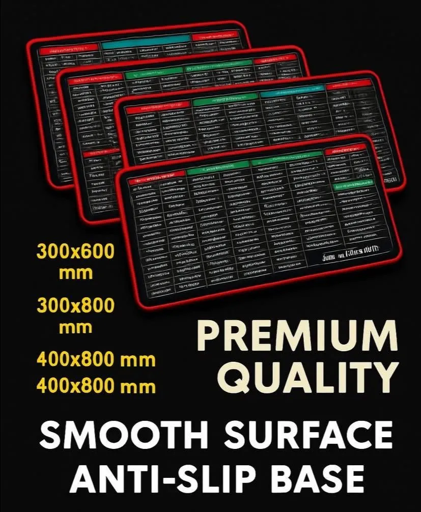 Premium Keyboard Shortcut Mats