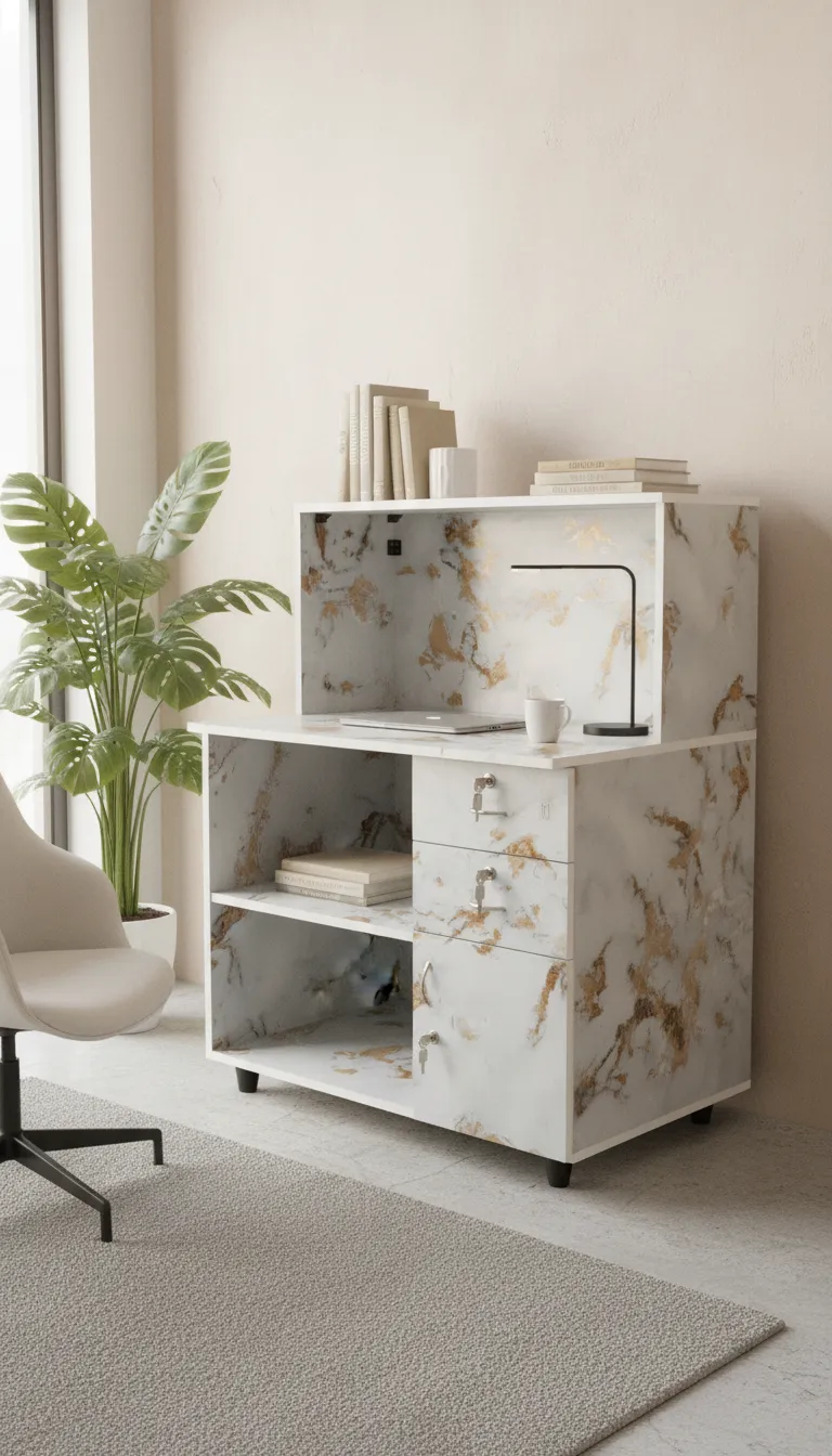 Marble Finish Study Table
