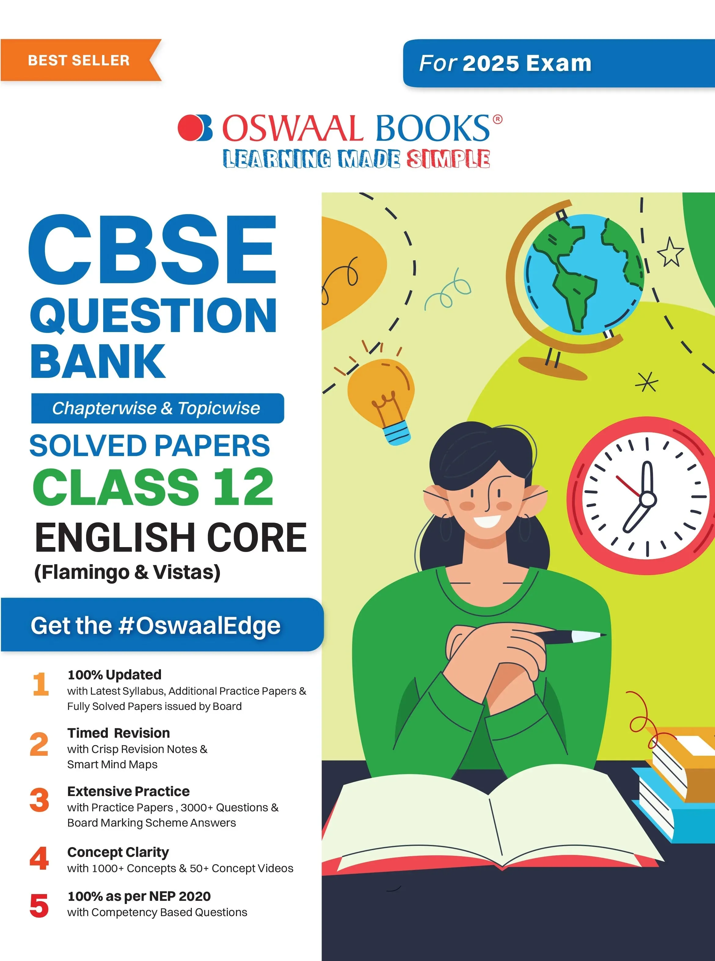 Oswaal CBSE Question Bank Class 12 English Core, Chapterwise and Topicwise Solved Papers For Board Exams 2025