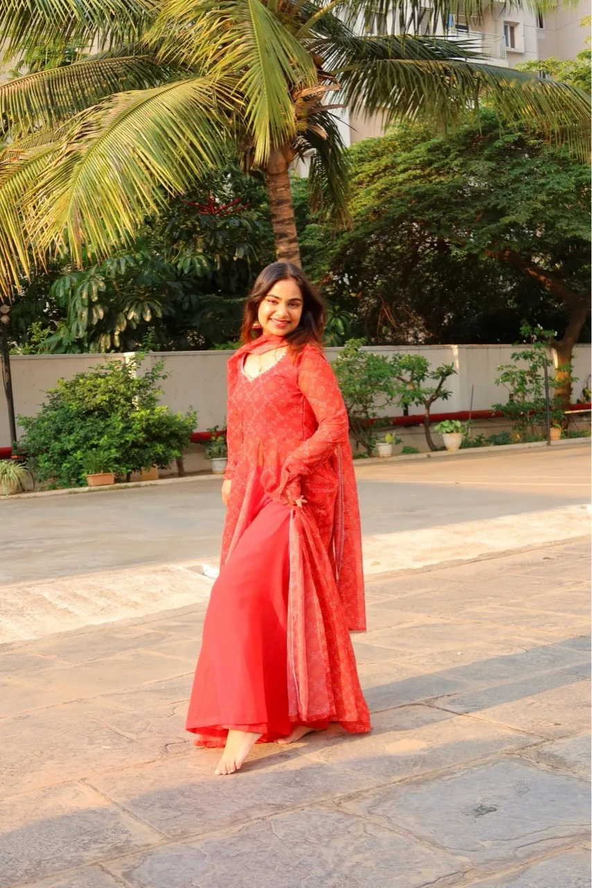 Bandhani Anarkalis view 3