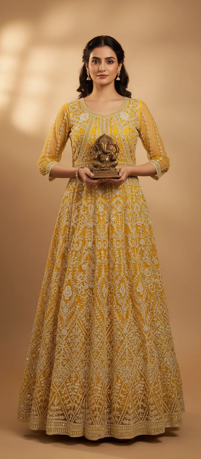 Embroidered Anarkali Suit