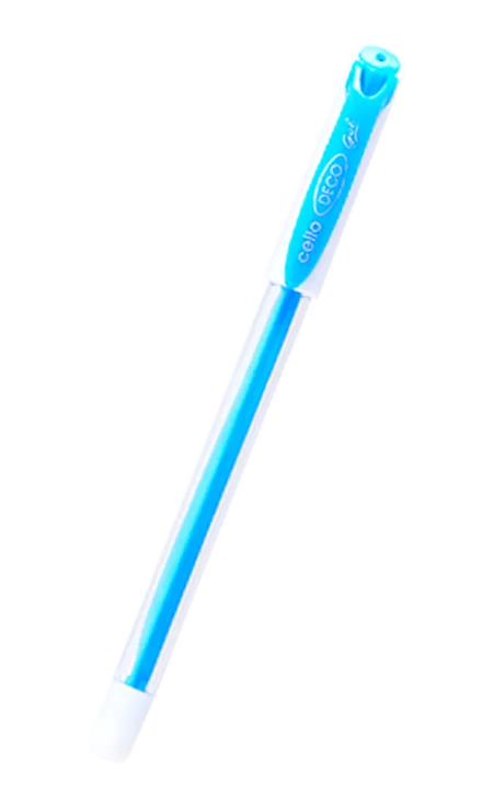Cello Deco Gel Pen Blue