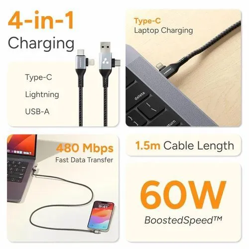 4-in-1 Multiport Charging Cable