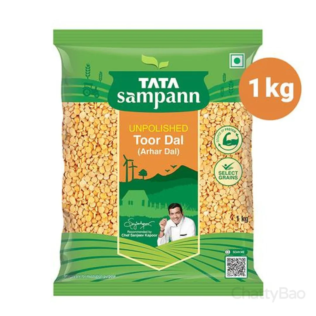 Tata Sampann Unpolished Toor Dal/Arhar Dal 1 kg