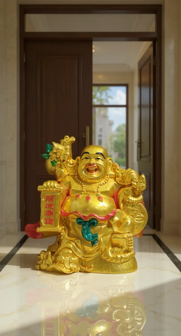 Golden Laughing Buddha Happy Man