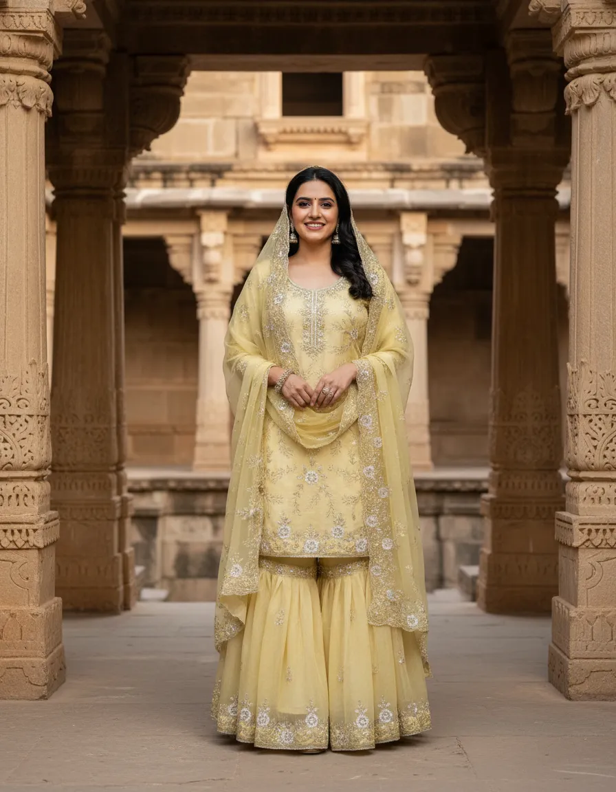 Hand Embroidered Garara Set