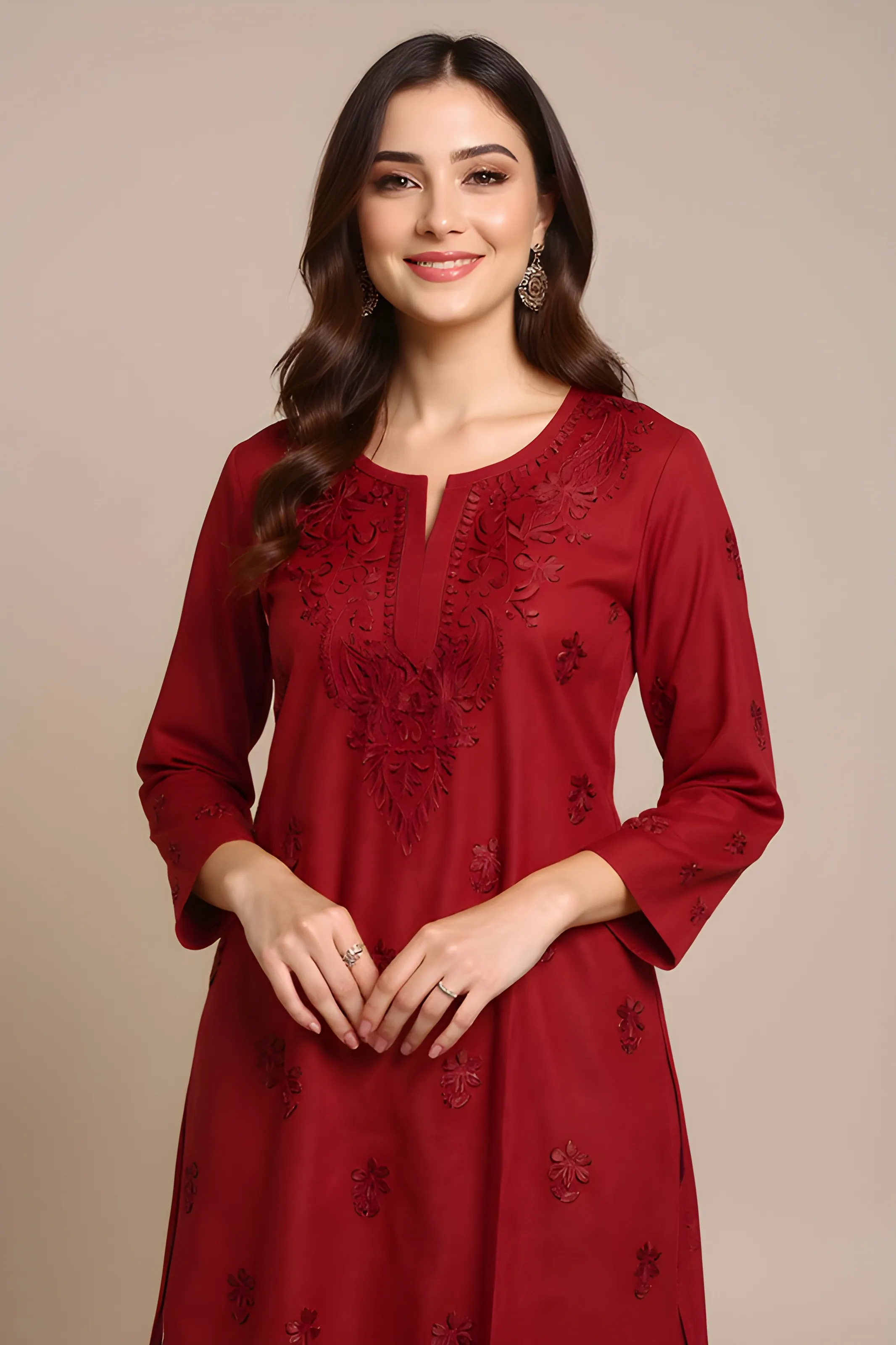 Embroidered Chicken Kurti
