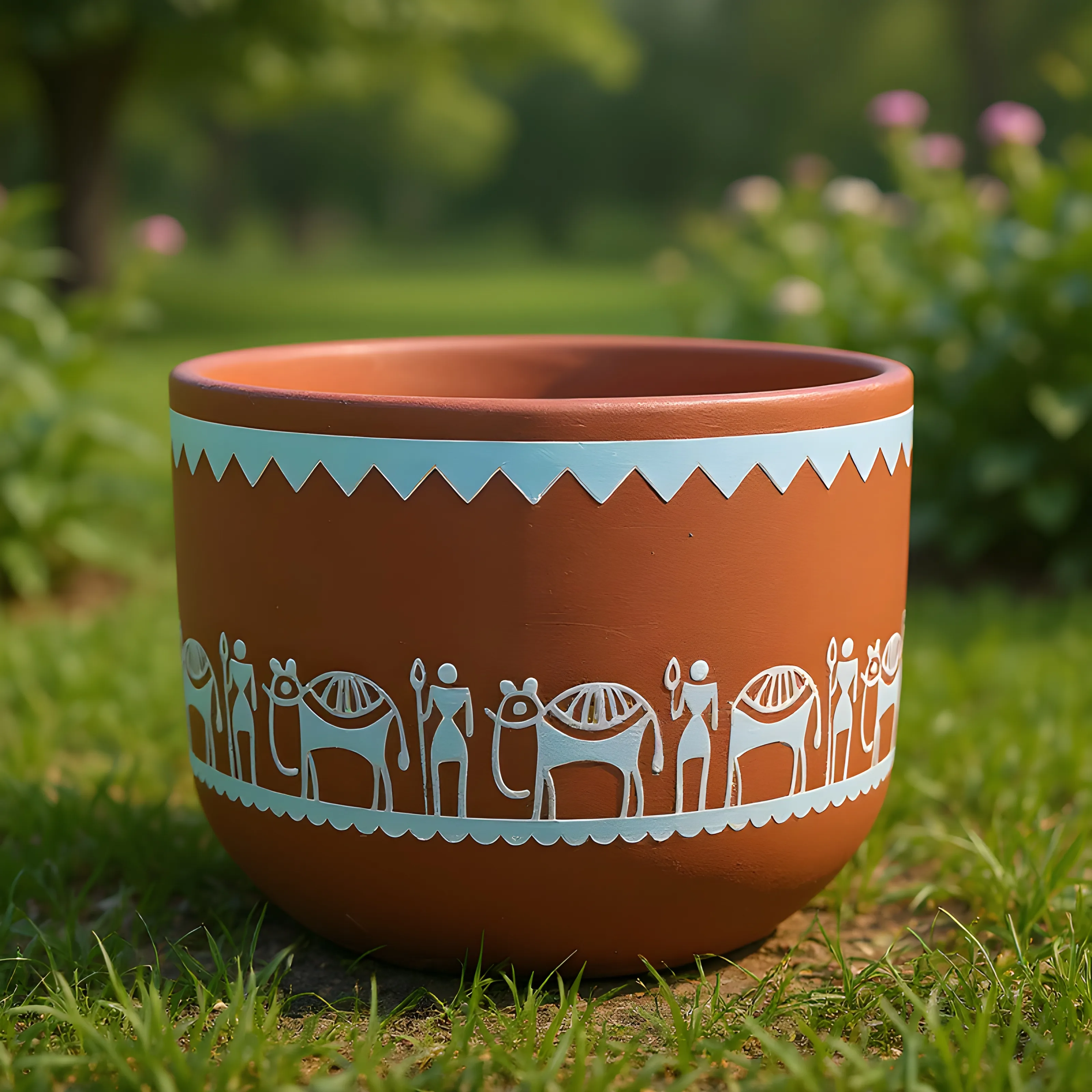 Tribal Art Decorative Terracota Pot