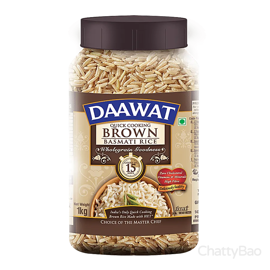 Daawat Basmati Rice - Brown (Quick Cooking) 1 Kg