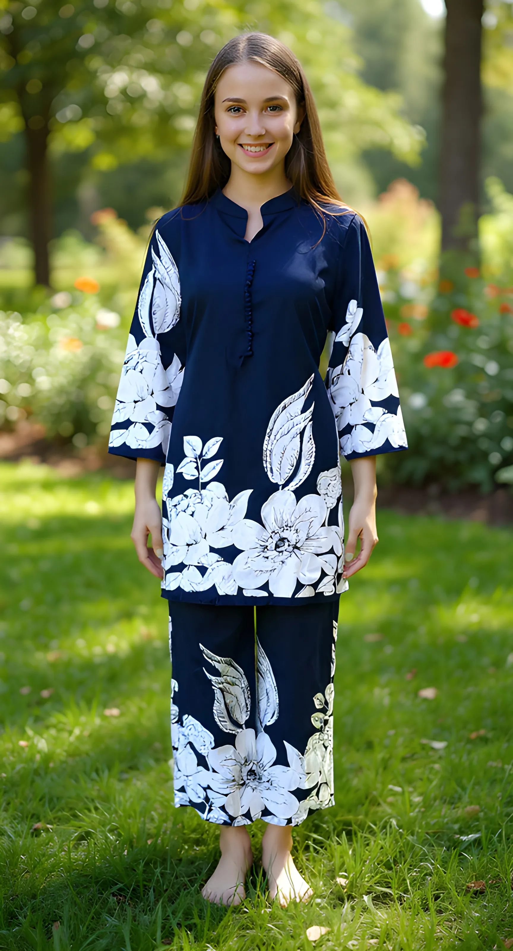Floral Print Kurta Set