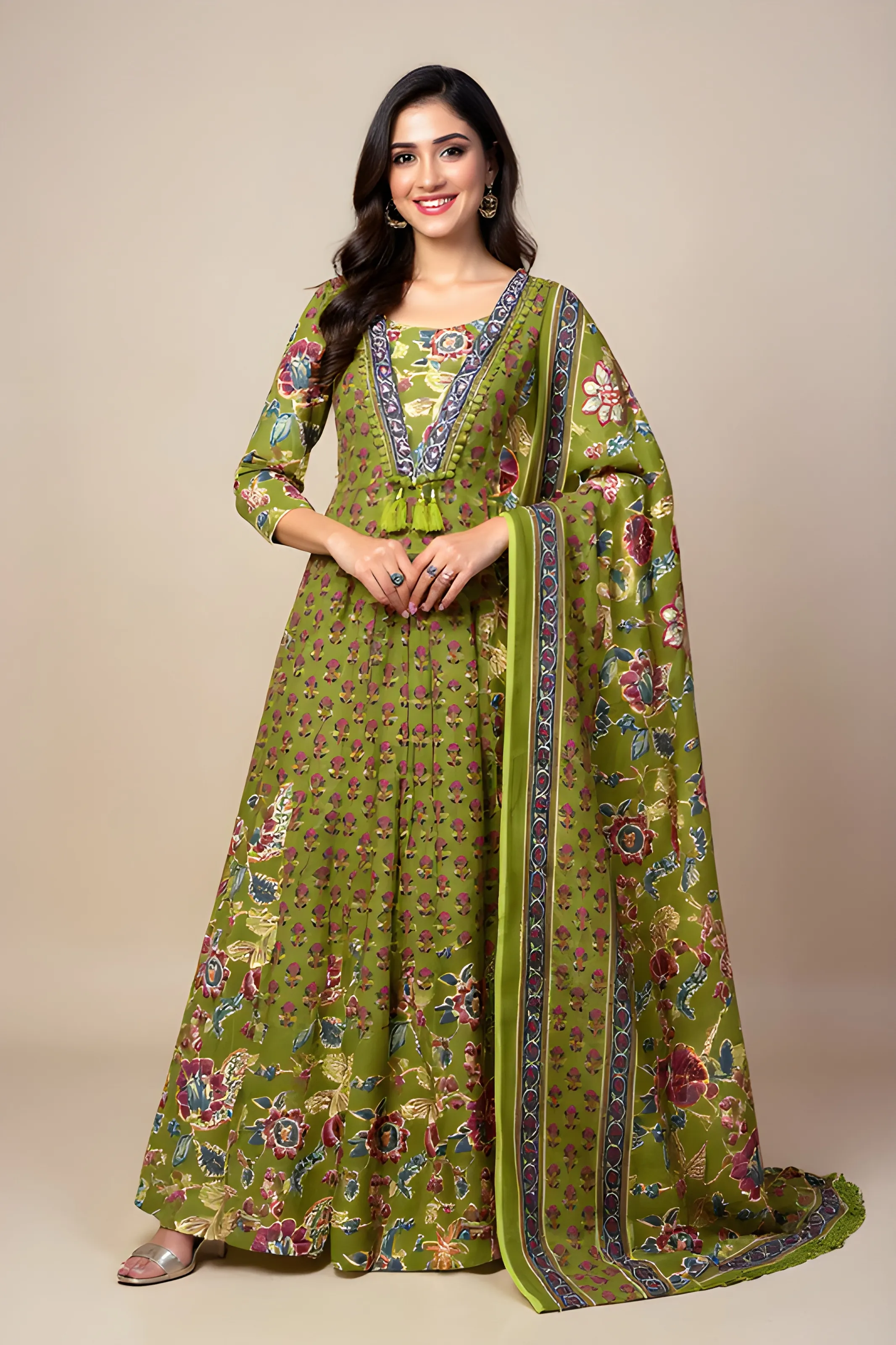 Embroidered Anarkali Kurta XXXL TO XXXXXXL