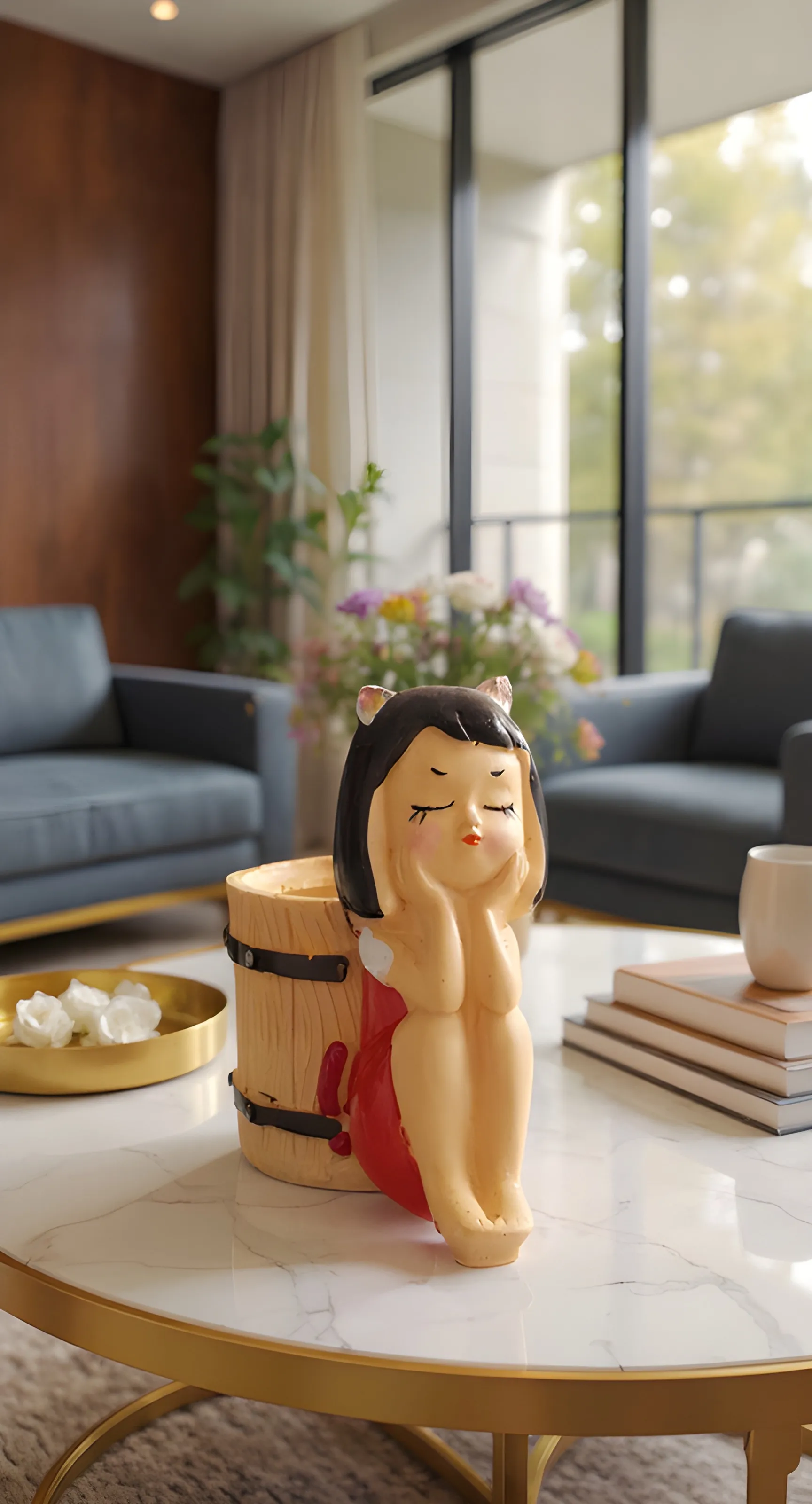 Decorative Cat Girl Pot