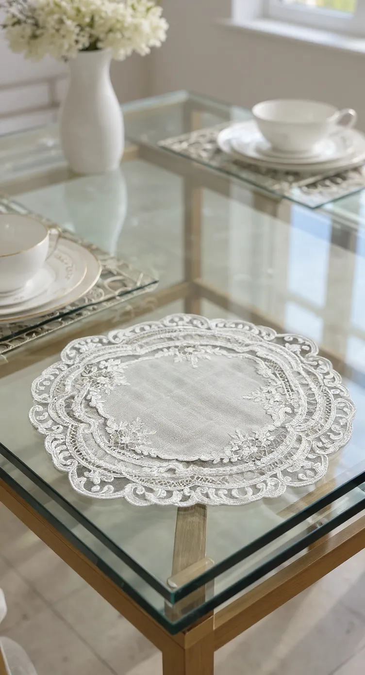 Lace Table Mats 6 Piece
