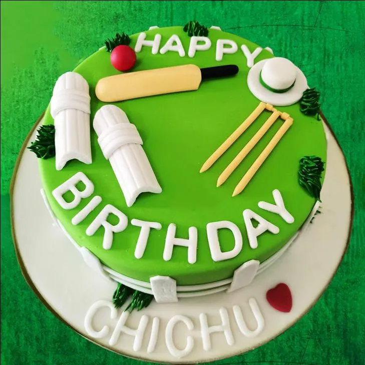 Cricket-Themed Birthday Cake