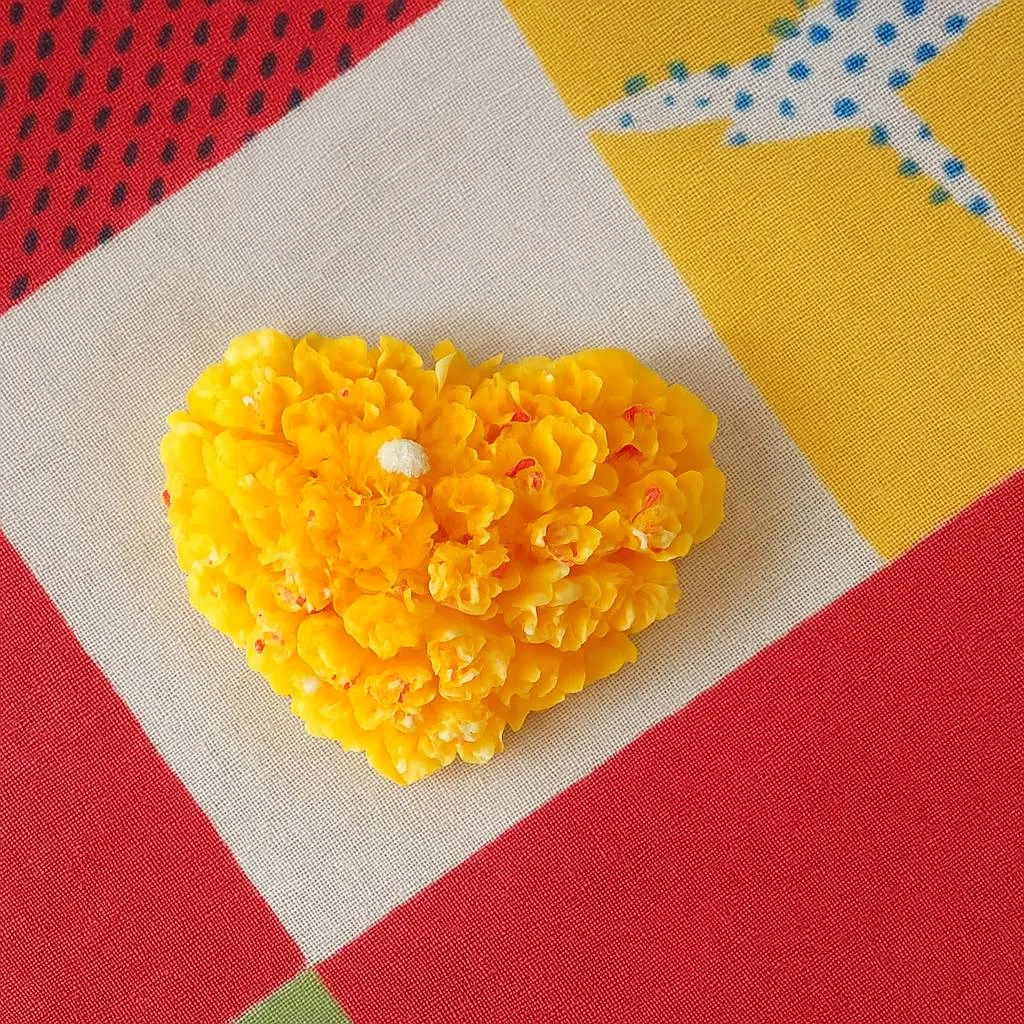 Heart-shaped Marigold Decoration