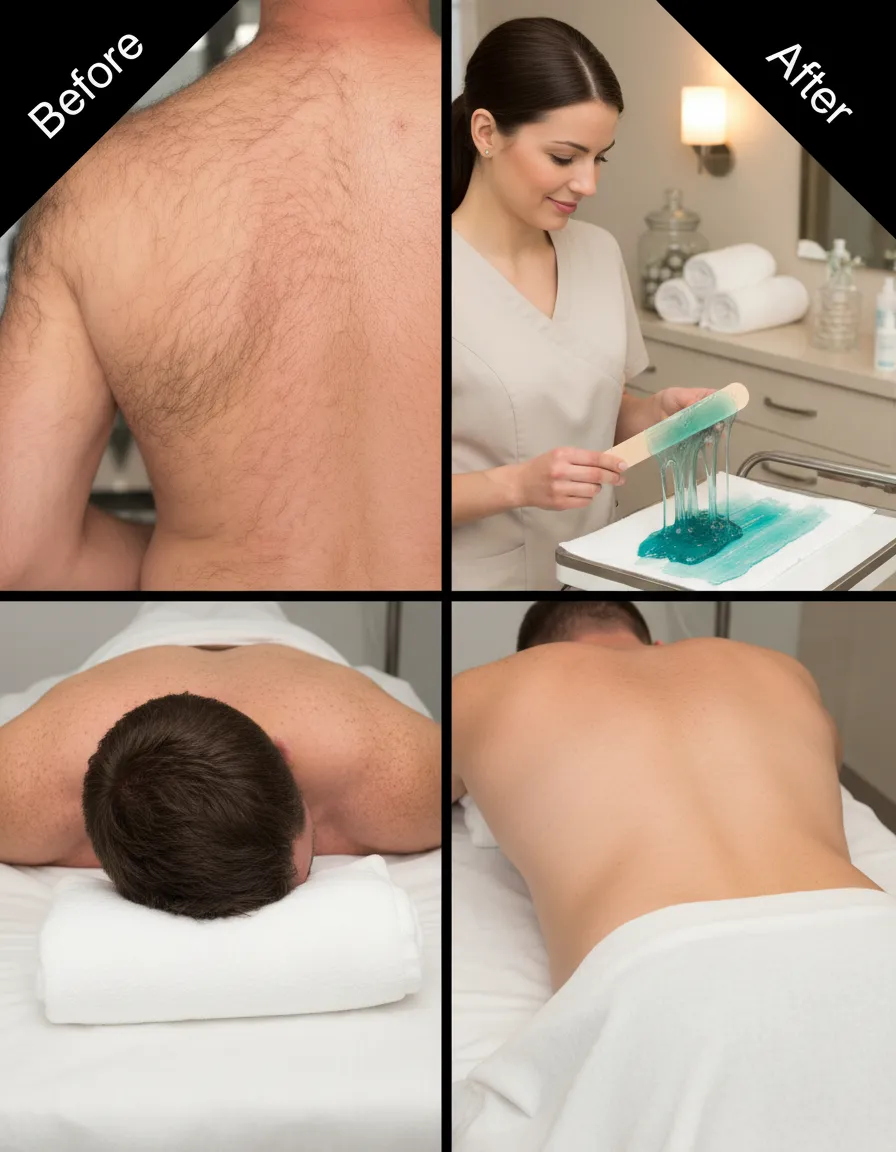 Full Back Waxing Service For Men