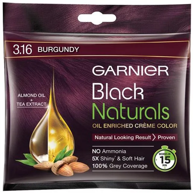 Garnier Hair Colour Black Naturals 316 Natural Burgundy 20 g