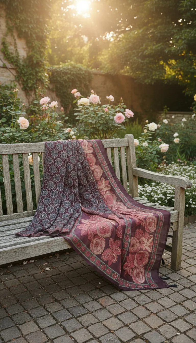 Karigari Printed saree with kath work and sequence.