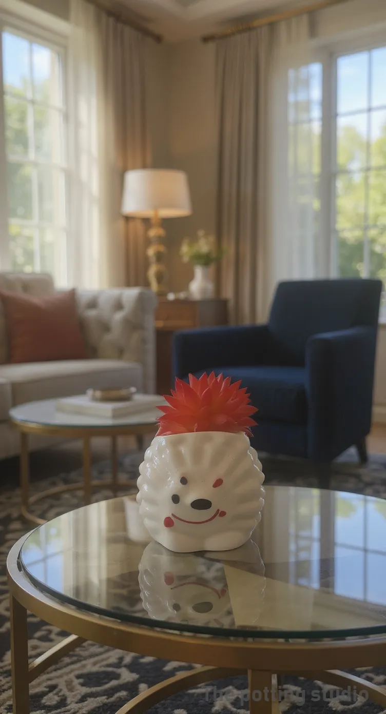 Ceramic Clown Planter  2.5"H & 4.5"W