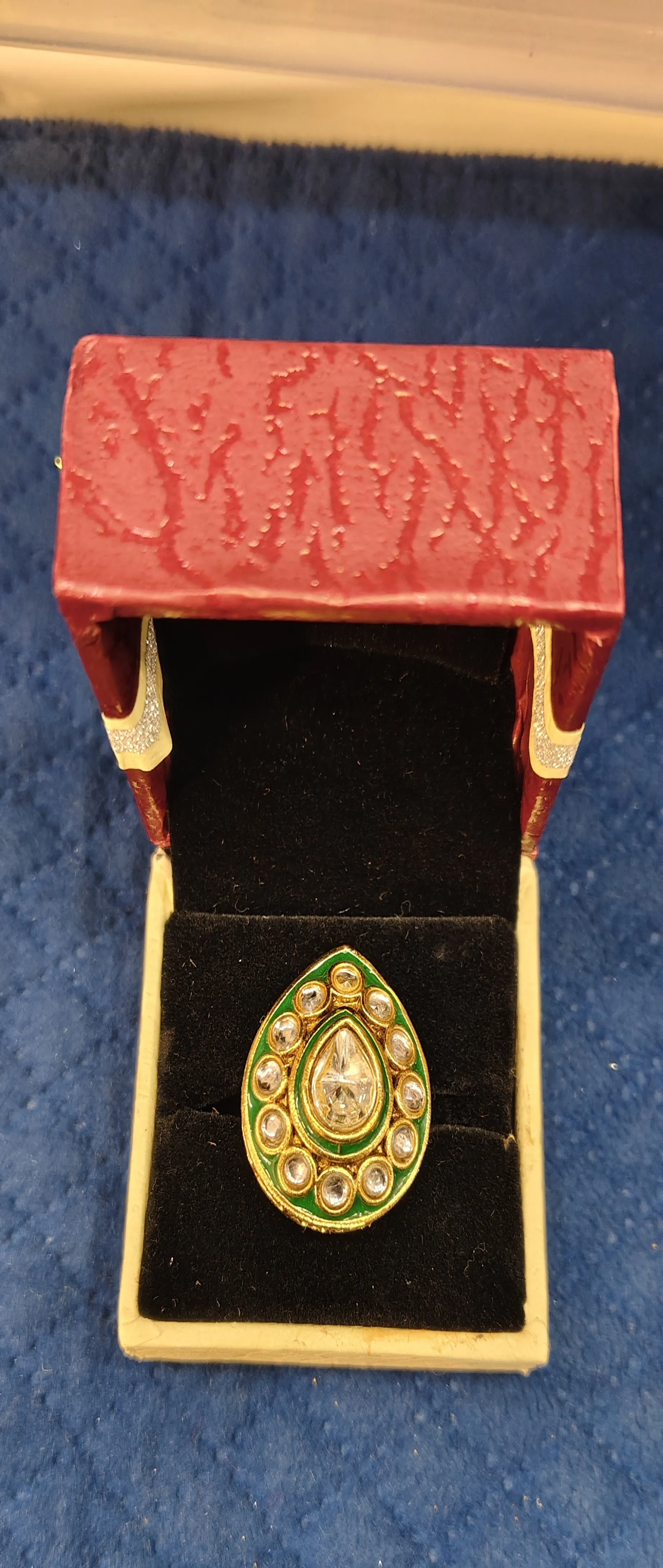 Decorative Ring Pan Design Kundan view 2