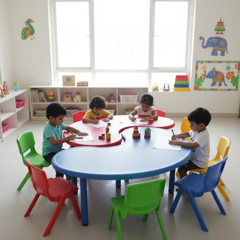 Half Moon Kids Colorful Table