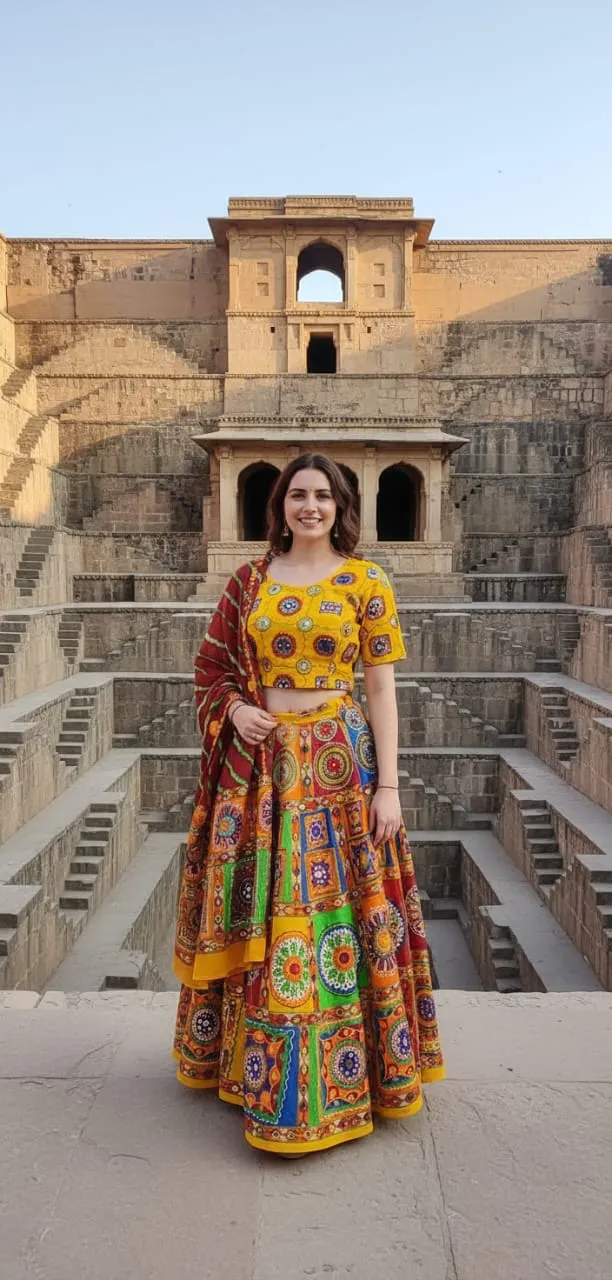 Traditional Mirror Work Lehenga