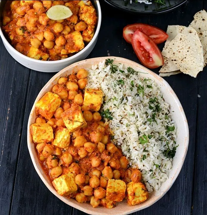 Paneer Chole Rice