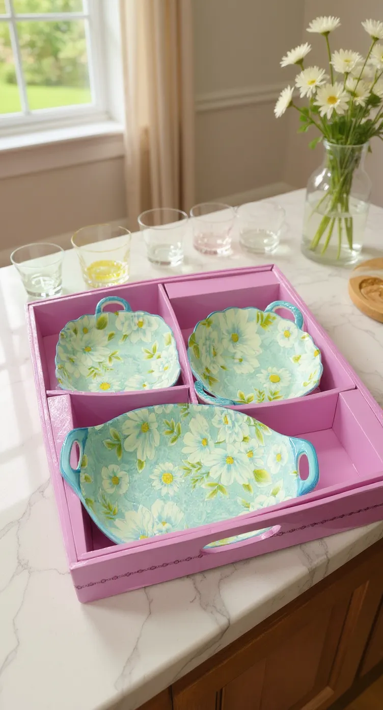 Floral Ceramic Trays