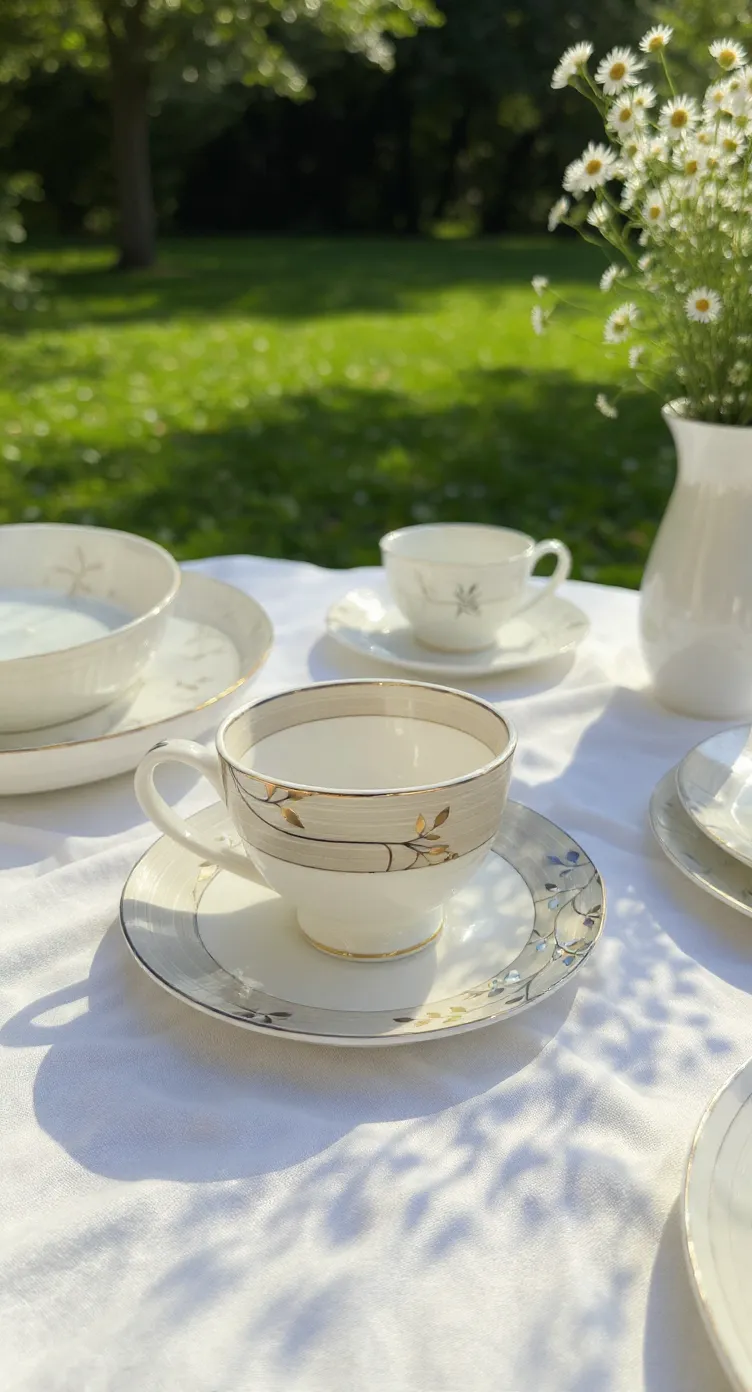 Elegant Cup and Saucer Set For 6